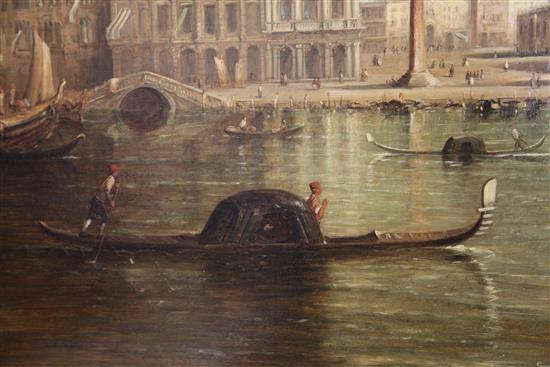 Alfred Pollentine (1836-1890) Doges Palace and St Marks Square from the Grand Canal, Venice 30 x 50in.